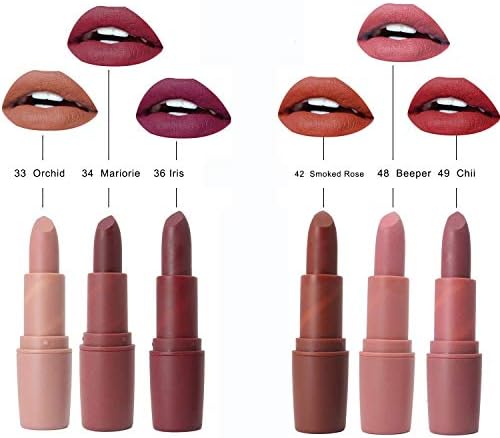 Moisturizing Lipstick, 6 color Matte Lipsticks Set, Waterproof Long Lasting Moisturizing Makeup, lip balm, Non-Stick Cup Comes in Exquisite Gift Box for Girls and Women