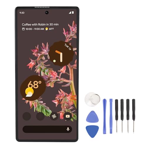 Organic AMOLED Screen Replacement for Pixel 6 5G, GB7N6 G9S9B16 Frame, 6.4 Inch Digitizer Assembly with Frame Repair Tools for Pixel 6 5G
