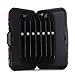 Metal ID Business and Credit Card Holder Hard Case Aluminum Wallet RFID Blocking (LightYellow Retro-Stamp)