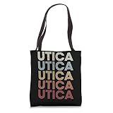 Utica New York Utica NY Retro Vintage Text Tote Bag