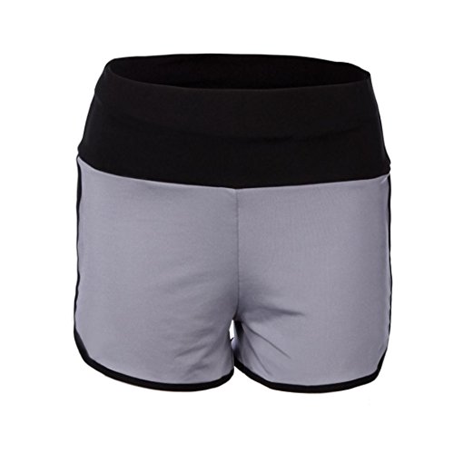 Jushye Clearance!!! Women's Yoga Sport Shorts, Ladies Summer Running Pants Cropped Leggings Short Pant Stretch Trousers (Gray, M) - Thumbnail 3