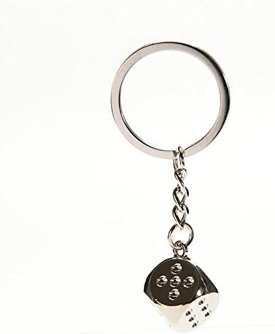 1 Pcs New Creative Key Chain Metal Personality Dice Alloy Keychain For Car Key Ring Super Deal Trinket Wholesale