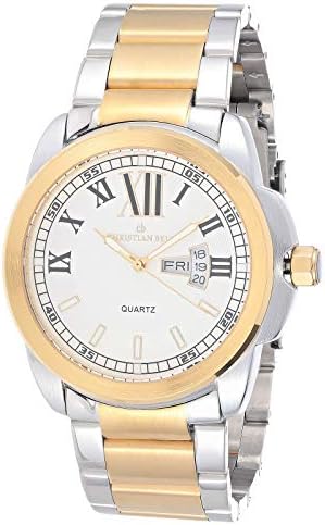 White Dial Stainless Steel Band Watch 