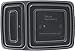 40 Pack - SimpleHouseware 2 Compartment Food Grade Meal Prep Storage Container Boxes (28 ounces)