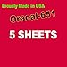 5 Sheets Oracal 651 Permanent, Adhesive Backed, Craft Vinyl Sheets 12"x12" Make Monograms Stickers Decals and Signs (RED)