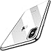 TOZO for iPhone X Case Crystal Clear Soft TPU Gel Skin Transparent Flexible Premium Cover Wireless Charger Compatible for iPhone 10 / X Space Silver Plating Edge