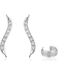 Cubic Zirconia Silver Earcuff Classic Earrings