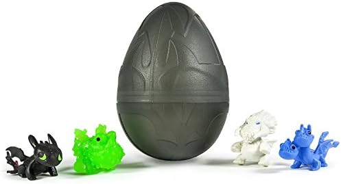 Dreamworks Dragons Mini Dragon Figures in Egg by Spin Master Black