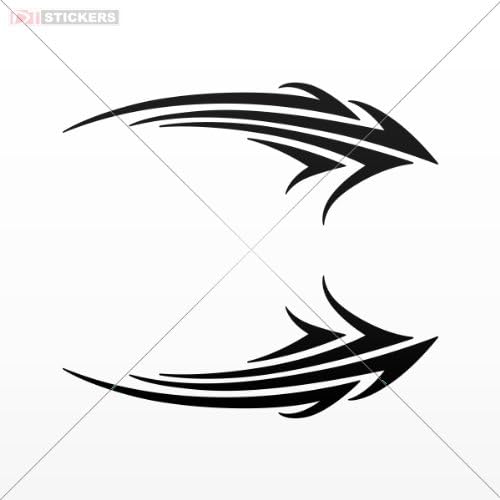 Decals Stickers Nice Racing Design Car Window,Helmet,Truck,Boat Size: 5 X 1.9 Inches Black