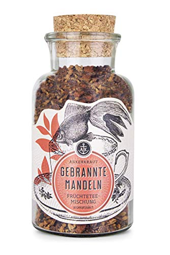 Ankerkraut Gebrannte Mandeln Früchteteemischung, loser Früchtetee, 155g im Korkenglas