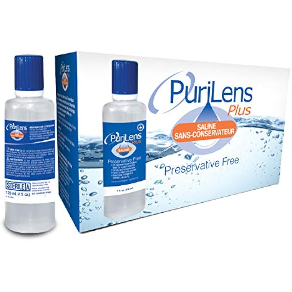 Plus Preservative Free Saline 4 Fl Oz Bottles Pack Of 12 PuriLens 830002000025 eBay