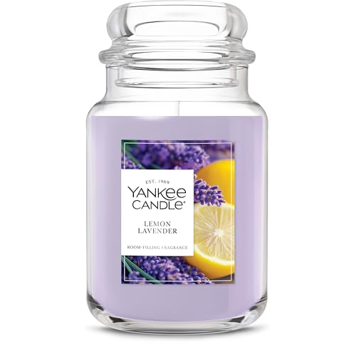 Yankee Candle Lemon Lavender Scented Candle, 22oz Large Jar with up to