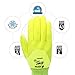 MCR Safety Ninja® Ice Hi-Visibility 15 Gauge Nylon Insulated Cold Weather Gloves, Acrylic Terry Inner, 3/4 HPT Coating, Yellow, Medium ,1-Pair