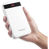 Yoobao M20Q 20000mAh Qualcomm Quick Charge 3.0 Power Bank Dual Input(Lightning &amp; Micro)and Dual Output Portable Charger Support Huawei Fast Charge for Samsung iPhone and More-White