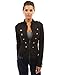 PattyBoutik Women's Zip Front Stand Collar Military Light Jacket