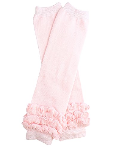 juDanzy ruffled leg warmers for baby or toddler girls (One Size (12 pounds to 10 years), Heavenly Pink)