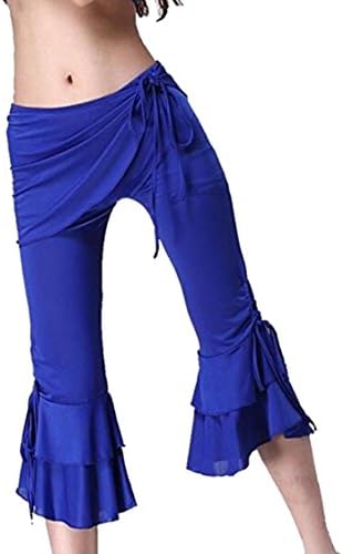 LOV ANNY Womens Flare Capri Yoga Pants Bootcut Ruffled Flare Pants M