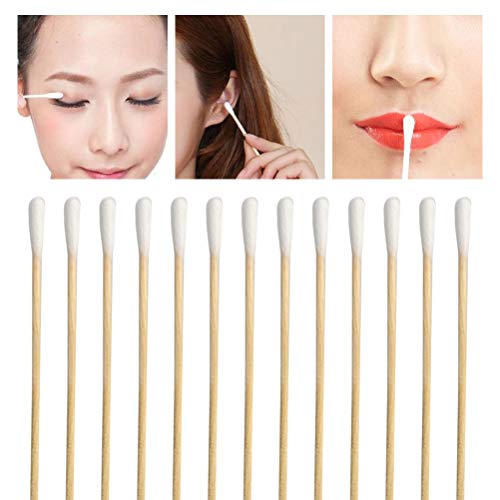 800 Pcs Swabs Cotton Sticks, Bantoye 6 Inches Cleaning Sterile Sticks with Wooden Handle for Wound Clean, Cleaning Makeup, Removal Residue