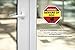 Beware of Dog Sign, Warning Window Stickers (1 Pack) - 5 Inches Round - Dogs, Pitbull Inside Window Clings - No Residue - Reusable - Easy to Remove Vinyl Decals