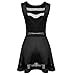 Zeagoo Women's Mesh See Through Sheer Skater Evening Cocktai Party Mini Dress