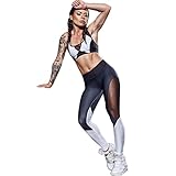GBSELL Women High Waist Skinny Sexy Leggings Yoga Pants Workout Clothes (Black, S)