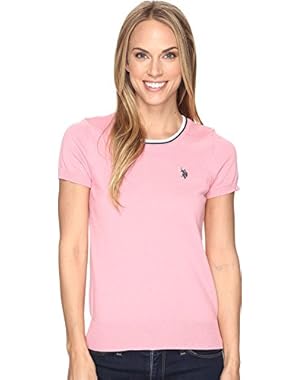 Womens Short Sleeve Scoop Neck Sweater