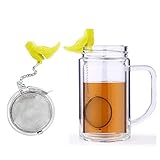 2 Pcs Stainless Steel Mesh Tea Ball Tea Infuser Strainers Filters Tea Interval Diffuser for Loose Leaf Upgrades Silicone Hook Seasoning Spice Balls Reusable