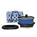 West Bend 84915B Versatility Slow Cooker with Insulated Tote and Transport Lid, 5-Quart, Blue