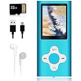 Mp3 Player,Music Player with a 32 GB Memory Card Portable Digital Music Player/Video/Voice Record/FM Radio/E-Book Reader/Phot