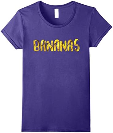 Womens Bananas T-Shirt Funny Banana Shirt Medium Purple
