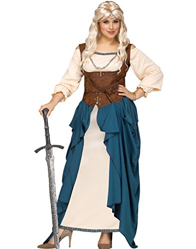 Fun World Women's Plus Size Viking Queen Costume