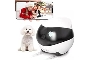 ENABOT EBO Enabot Pet Camera Home Security Camera, Movable Indoor WiFi Cam, 2 Way Talk, Night Vision,1080P Video, Self Charging Rechargeable Wireless Camera for Pet/Baby/Elderly