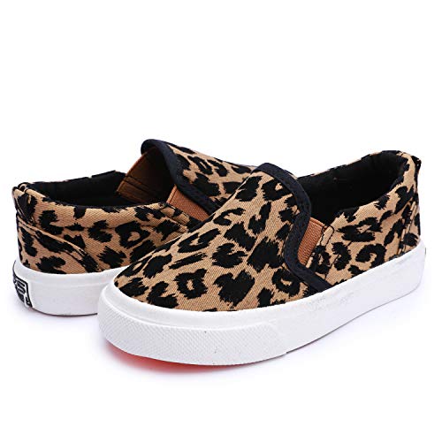 Aiminila-Boys-Girls-Canvas-Sneakers-Casual-Leopard-Print-Slip-on-Loafer-Shoes-FlatsToddlerLittle-Kid