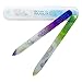 Adofect 5 PCS Glass Nail File, Protective Travel Case, Professional Salon Fingernail Colorful Printed Pattern Crystal Nail Files Supplies for Pretty Manicure (5 pc Glass nail file)