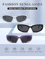 kimorn Y2K Wrap Around Polarized Sunglasses Womens