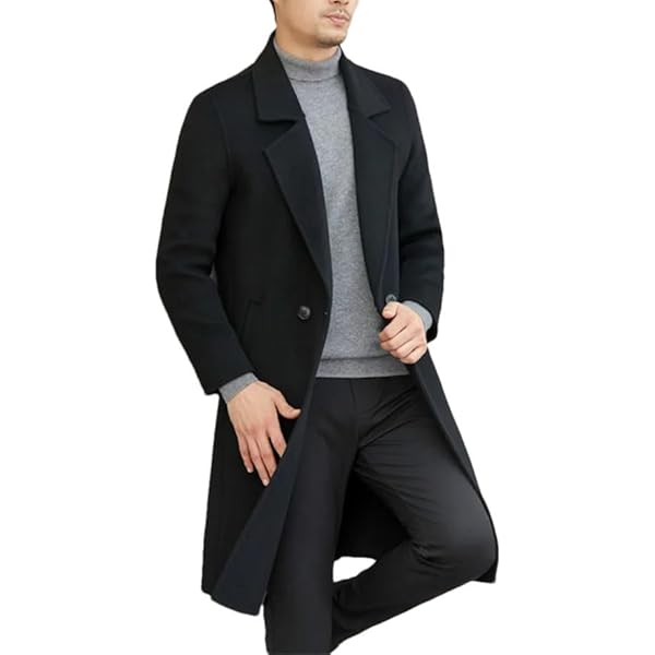 Plus Size Overcoat for Men Oversized Long Sleeve Cardigan Tweed