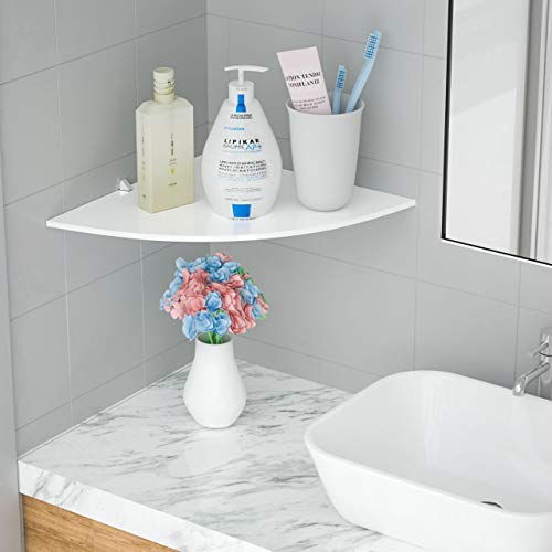 FEMELI Corner Floating Shelf,Corner Mounting Shelf for Bathroom Bedroom ...