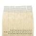 Tape In Hair Extensions Human Hair Platinum Blonde 18 inch Long Straight Remy Hair Double Sided Tape on(18'' #60)20pcs 50g+10pcs Free Tapes