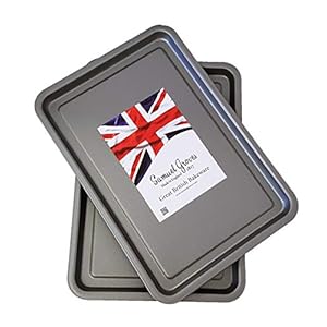 32cm-Non-Stick-Oven-Baking-Tray-Roasting-Twin-Pack-Sets-PFOA-BPA-Free-Cookware-Made-in-England-Medium-Twin-Set 32cm Non Stick Oven Baking Tray Roasting Twin Pack Sets PFOA BPA Free Cookware Made in England (Medium Twin Set)
