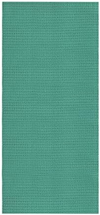 26" x 96" All Design's Cushioned Non-Slip / Rubber Backing Solid Teal Green Color Aqua Runner / Doormat (easy cut to fit in your Hallway, Bathroom, or Kitchen) AQ406-12-2x8