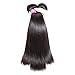 ISEE Hair 8A Peruvian Remy Hair Silky Straight Hair Weave 100% Unprocessed Peruvian Straight Hair 3 Bundles Natural Color (18''&20''&22'')
