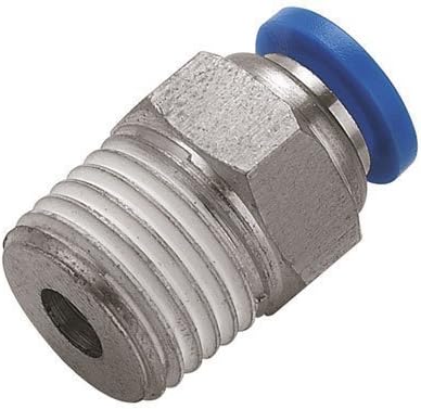 Straight Push in Fitting 6mm x 1/4" Male Stud (b64)