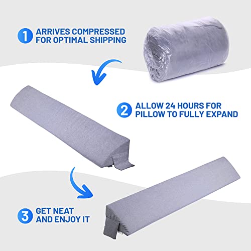 ENITYA Queen Bed Wedge Pillow for Headboard Gap,Mattress Gap Filler