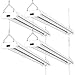 Sunco 10 Pack Linkable LED Utility Shop Light, 4500 LM, Single CCT (6000K), 4 FT, 48 Inch Integrated Fixture for Garage, 40W Equivalent 150W, Surface + Suspension Mount, White