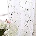 jinchan Sheer Curtains Floral Embroidered for Girls Room Blue Rose Buds Retro Voile Curtain Panels for Living Room Rod Pocket 2 Panels 95 inch