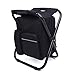 We Moment Folding Portable seat Backpack Fishing Cooler Beach Chair for Camping, Fishing, Watching Sports Events, Tailgating, Hiking, Picnics,Outdoor Lightweight Backpack Foldable Chair（Black）