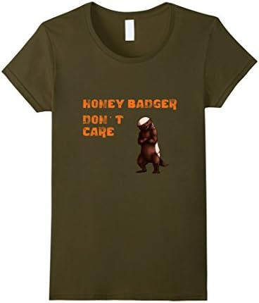 Women's Honey Badger Dont Care Large Olive
