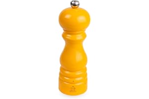 Peugeot - Paris u'Select Zirlion Salt Mill, Saffron Yellow, 7 in - Adjustable Grind - Made in France