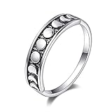 Bamos Moon Phase Engagement Ring, Pure 925 Sterling
