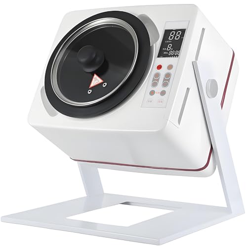 Automatic Cooking Machine Stir Fry 2500W Auto-Rotating Pot,50-240°C Temp Control, Multi-Angle Tilt,Smart Stir-Fry Machine 6L for Frying/Steaming, Commercial Kitchen Grade